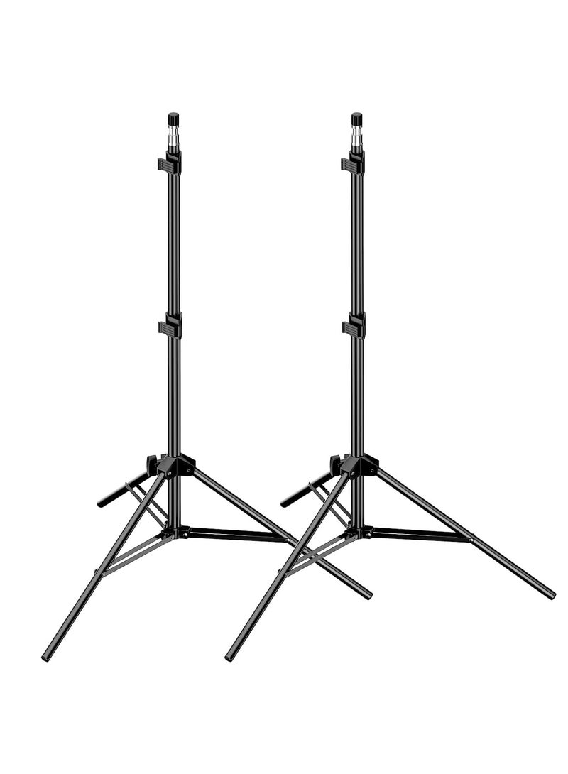 Arabest Light Stands 7ft (2.1m) Aluminum Photography Tripod Holder with Case for Photo Studio, Softbox, Umbrella, Video Shooting, Speedlight, Flash -2Pack - Image 1